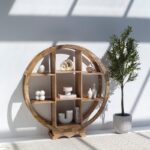 Miles Wooden Round Bookcase