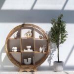 Miles Wooden Round Bookcase