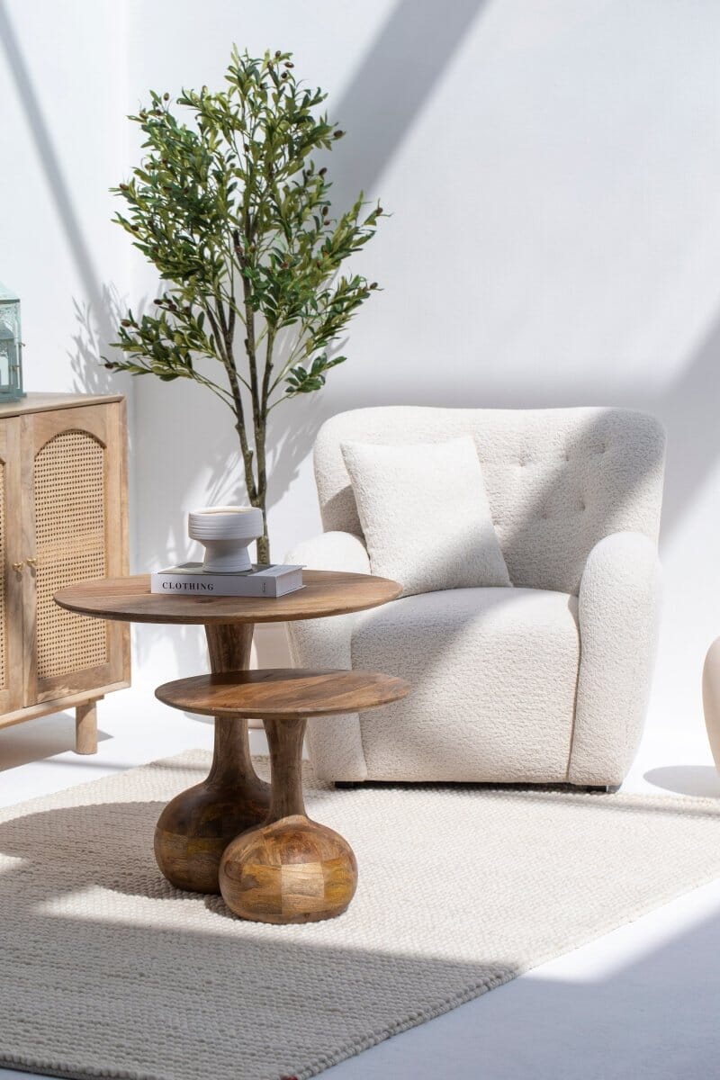 Sicily Boucle Sofa Chair with Arms - Image 4