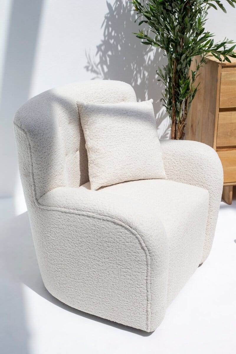Sicily Boucle Sofa Chair with Arms - Image 11