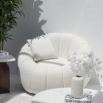 Blossom Off White Boucle Arm Chair