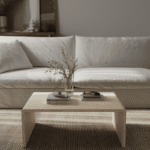 Geneva Travertine U Shaped Coffee Table