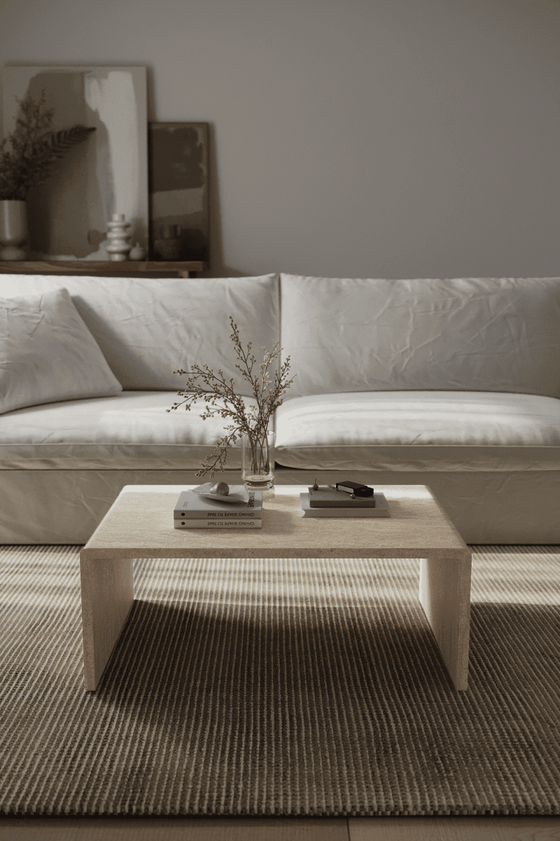 Geneva Travertine U Shaped Coffee Table - Image 3