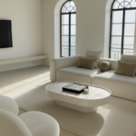 Arizona Crema Marfil Oval Coffee Table