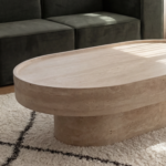 Arizona Travertine Oval Coffee Table