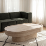 Arizona Travertine Oval Coffee Table