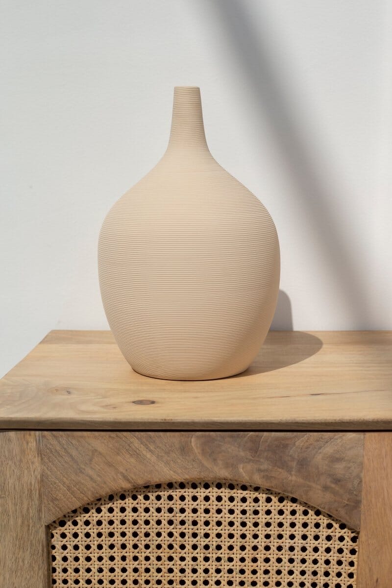 Off White Ceramic Large Vase