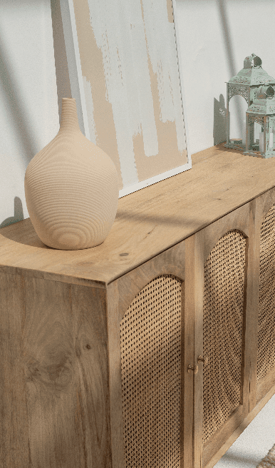 Off White Ceramic Large Vase - Image 2
