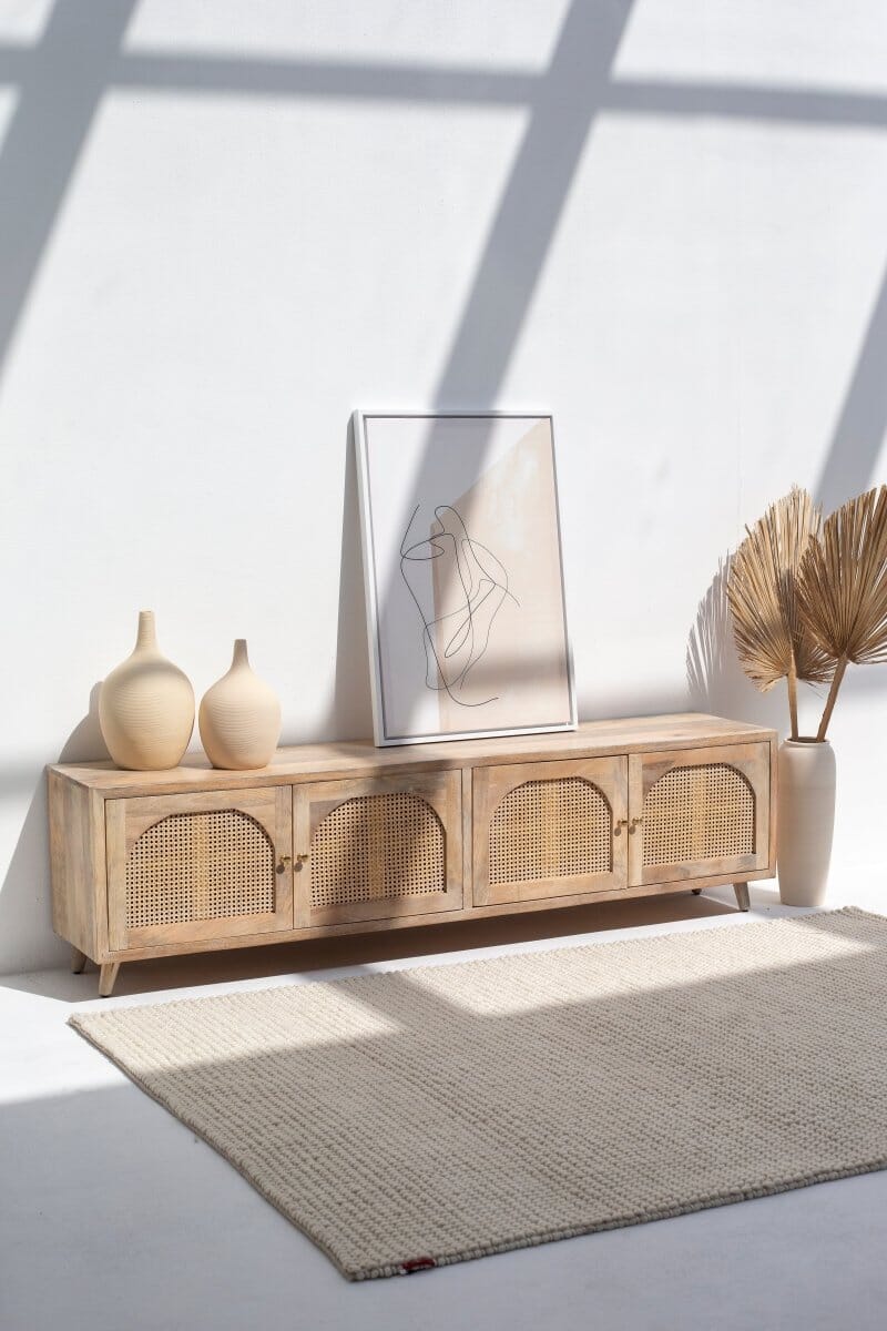 Off White Ceramic Large Vase - Image 3