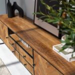 Linea Patterned Wood TV Unit