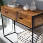 Lanny Wooden Console Table with Two Drawers