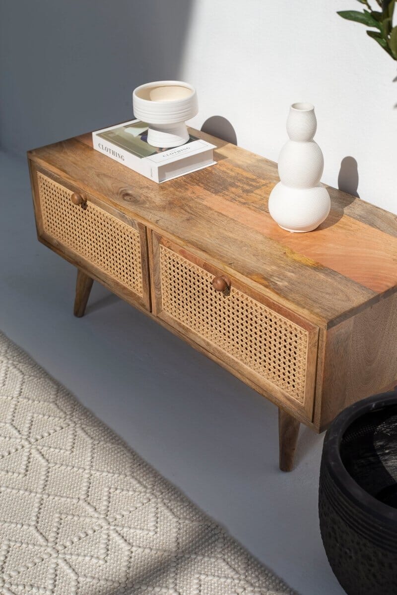 Lyra Rattan Drawers Wooden Unit - Image 2