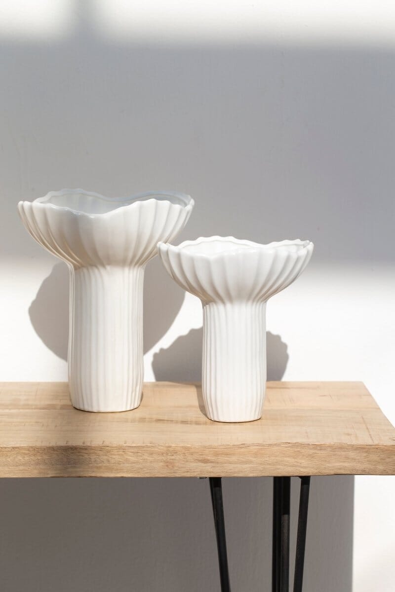 Long Flower White Vase - Image 3