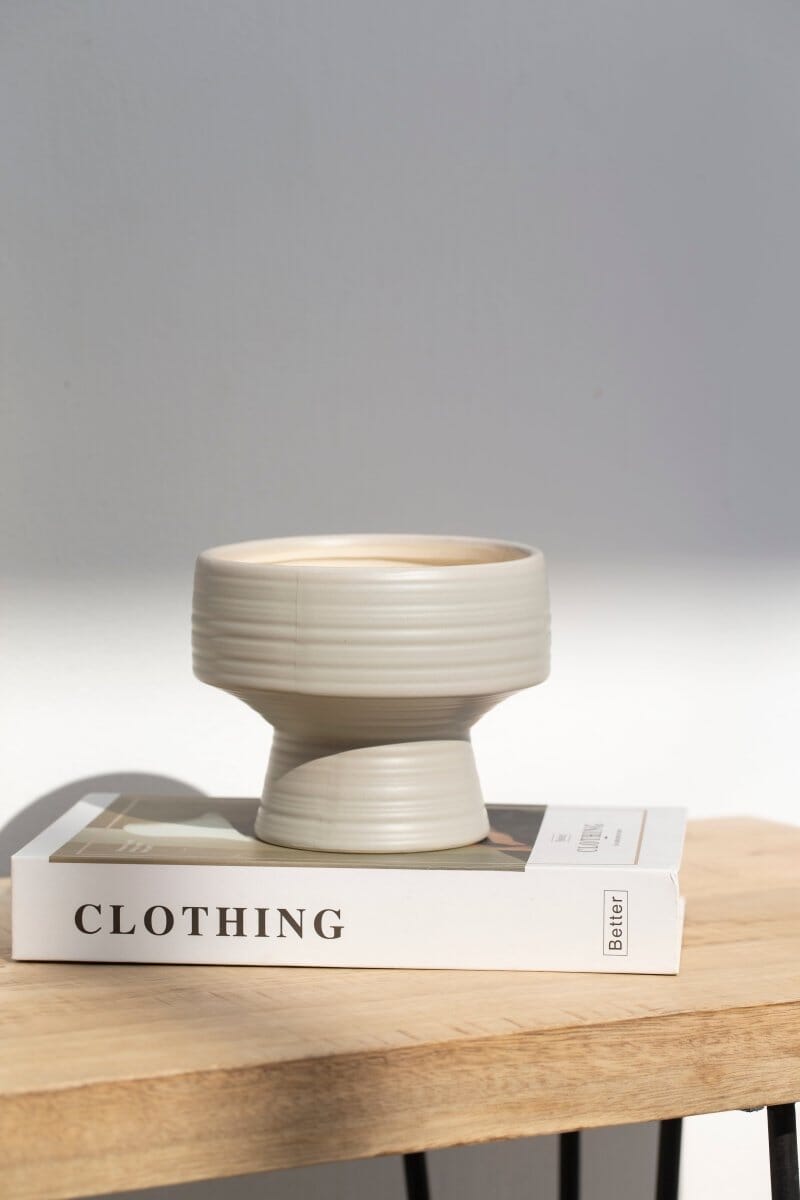 Ivory Textured Ceramic Vase