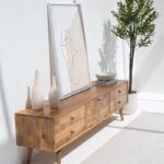 Vara Five Drawers Rattan TV Unit