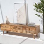 Vara Five Drawers Rattan TV Unit