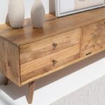 Vara Five Drawers Rattan TV Unit