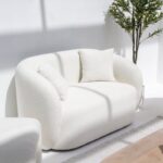 Amanti Off-White Boucle 2 Seater Sofa