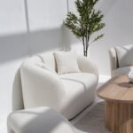 Amanti Off-White Boucle 2 Seater Sofa