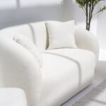 Amanti Off-White Boucle 2 Seater Sofa