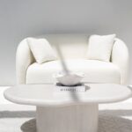 Amanti Off-White Boucle 2 Seater Sofa