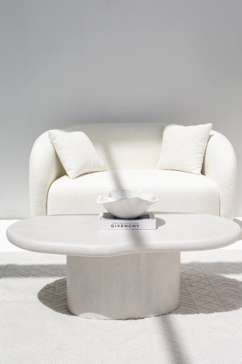 Amanti Off-White Boucle 2 Seater Sofa - Image 9