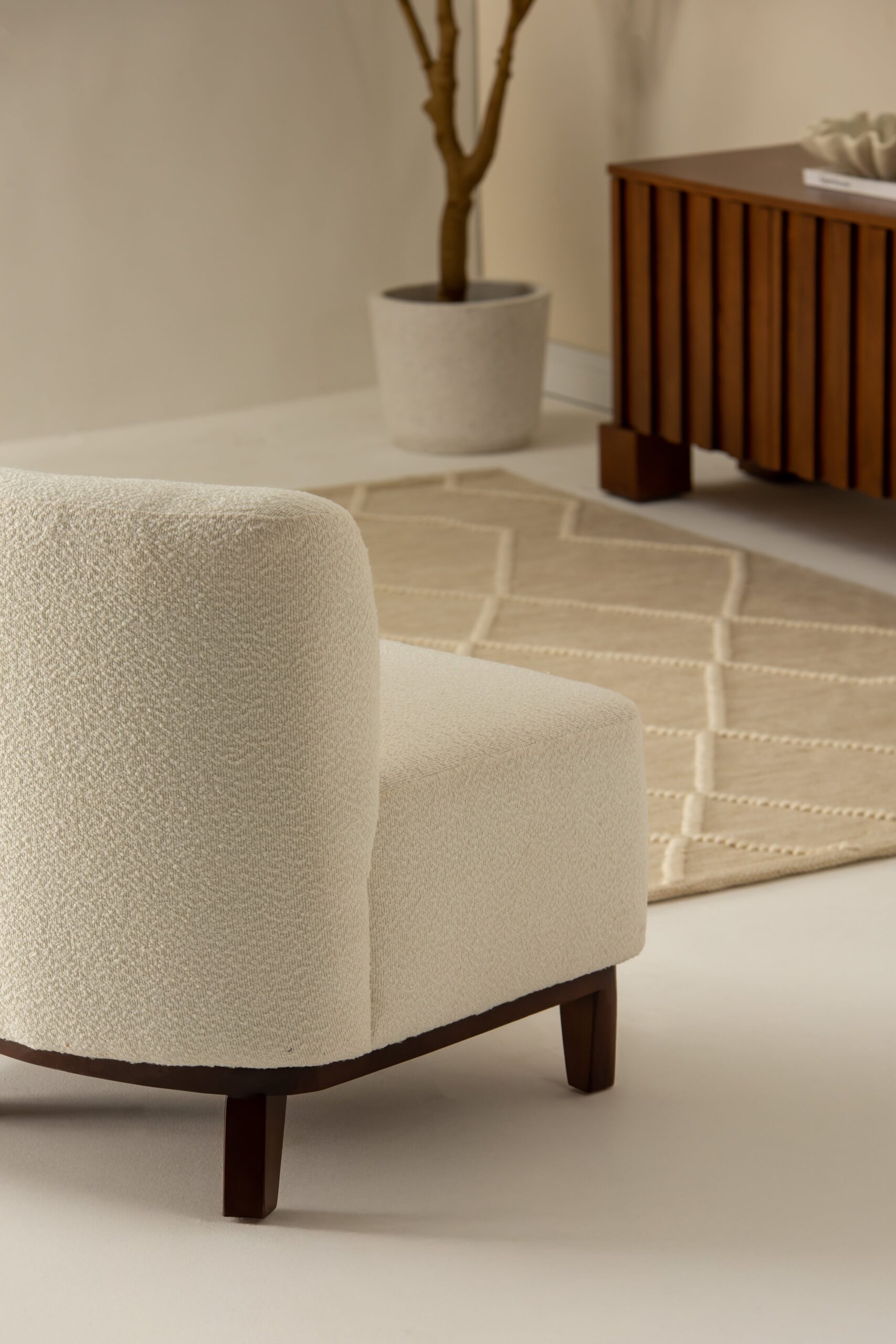 Spiros Bouclé Lounge Sofa Chair - Image 6