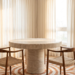Raphael Travertine Round Dining Table