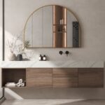 Zoya Gold Arched Wall Mirror (120x90CM)