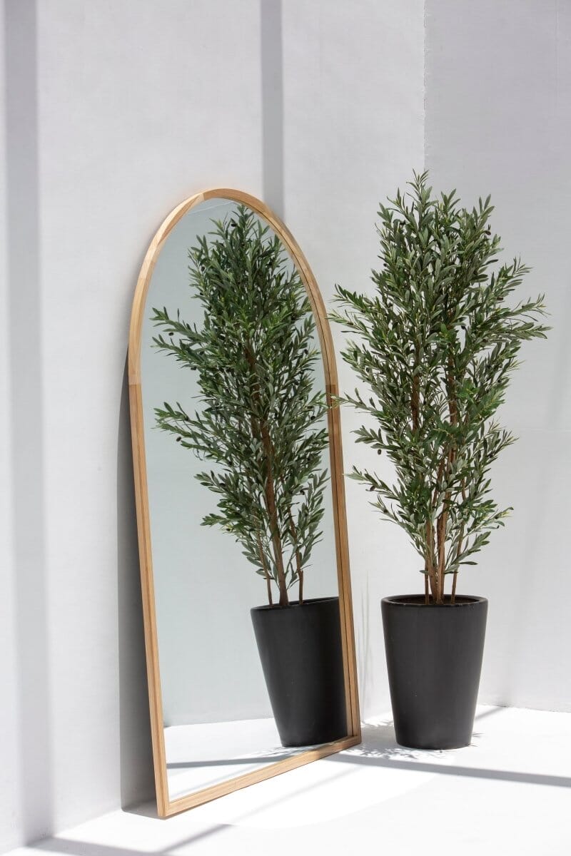Eleanor Light Wood Arch Mirror (210x140CM) - Image 3
