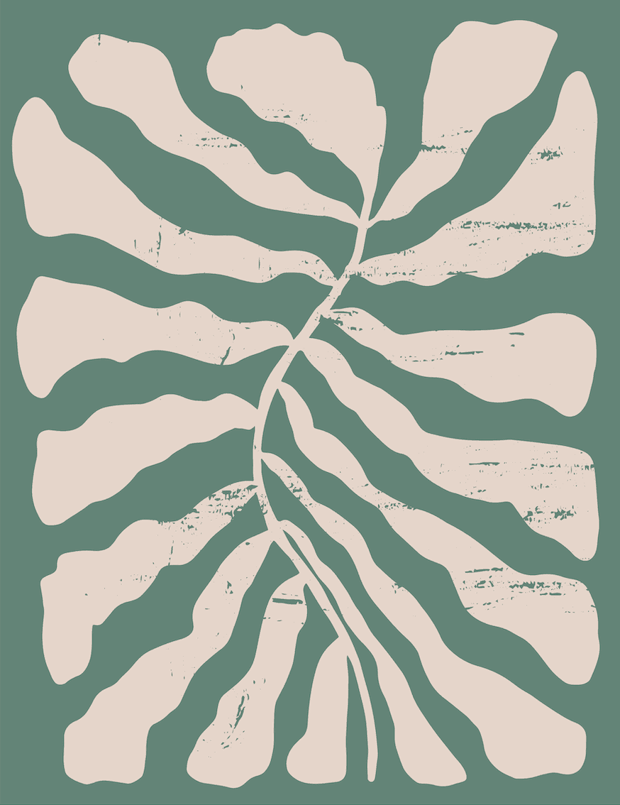 Light Beige Algae Matisse Abstract Wall Art - Image 2