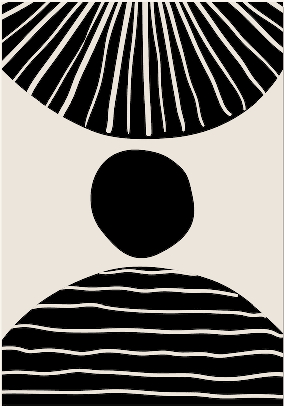 Black Geometric Abstract Wall Art I - Image 2
