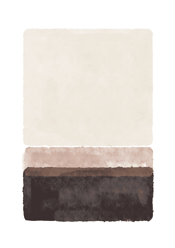 Brown Blush Tones Abstract Wall Art - Image 2