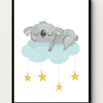 Koala's Starry Siesta Wall Art
