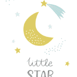 Celestial Serenade Little Star Wall Art