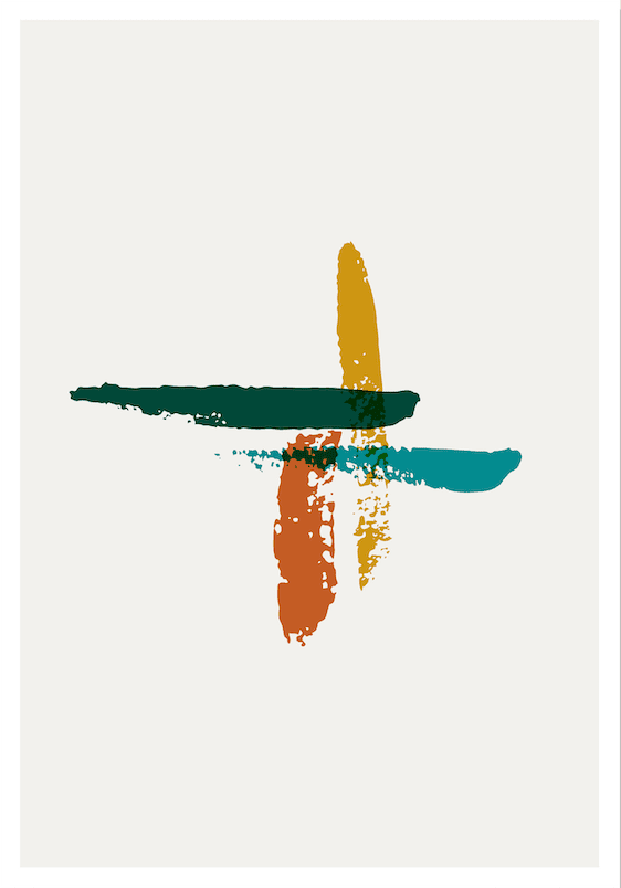 Abstract Brushstroke Medley Wall Art IV - Image 2