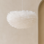 White Feather Ceiling Lamp