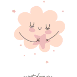 Celestial Hug: Cloud and Star Wall Art