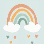 Rain of Love Rainbow Wall Art