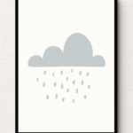 Monochrome Drizzle Wall Art