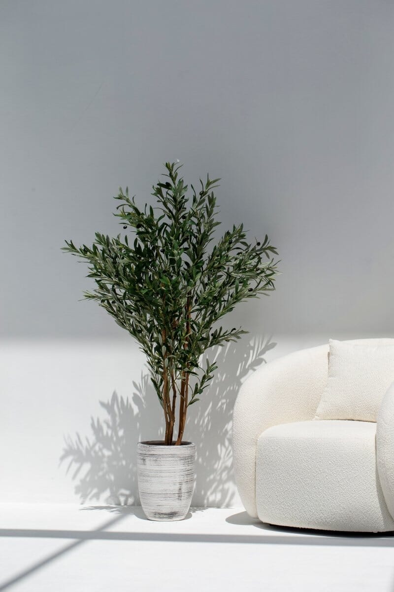 Artificial Olive Tree with Natural Wood Trunk (160CM)