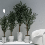 Artificial Olive Tree with Natural Wood Trunk (160CM)