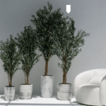 Artificial Olive Tree with Natural Wood Trunk (210CM)