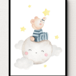 Moonlit Bear's Dream Wall Art