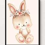 Flower-Crowned Floppy Wall Art