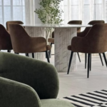 Valeria Calacatta Greek Marble Oval Dining Table