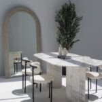 Valeria Calacatta Greek Marble Oval Dining Table