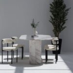 Valeria Calacatta Greek Marble Oval Dining Table