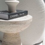 Aletea Solid Travertine Side Table