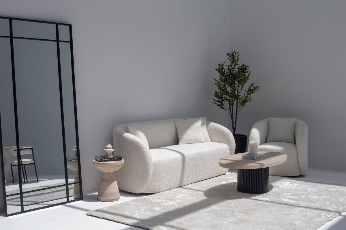 Aletea Solid Travertine Side Table - Image 3